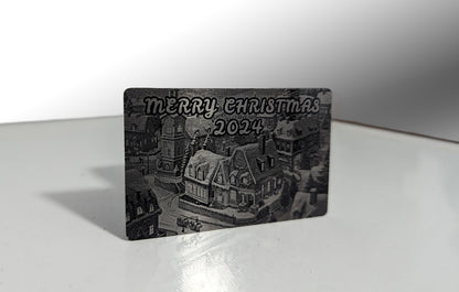 Custom Laser Engraved Black Metal Cards (3.4" x 2.1")