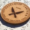 Custom Laser Engraved 4" Round Cork Coasters