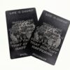 Custom Laser Engraved Black Metal Cards