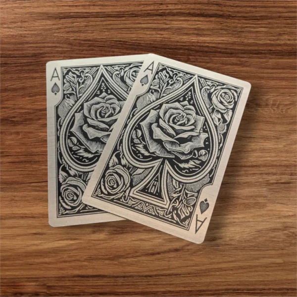 Custom Laser Engraved Black Metal Cards