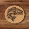 Custom Laser Engraved 4" Round Cork Coasters