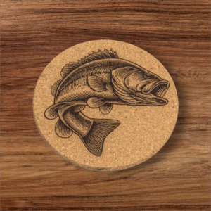 Custom Laser Engraved 4" Round Cork Coasters