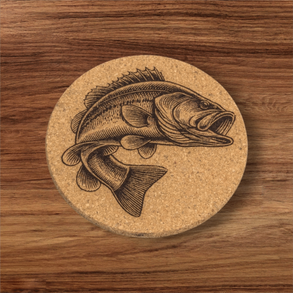 Custom Laser Engraved 4" Round Cork Coasters